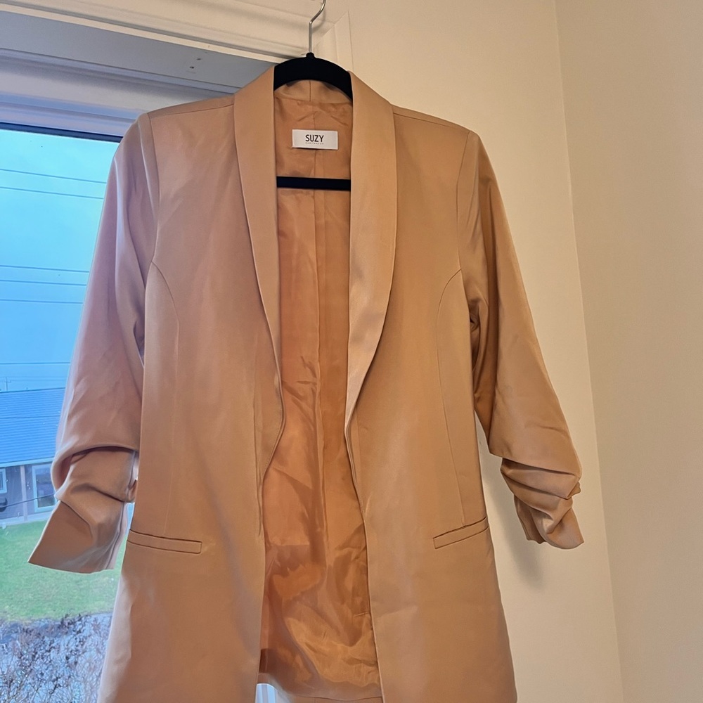 Suzy Shier Camel Blazer